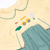 Putterly Adorable Applique Long Sleeve Bubble, Green