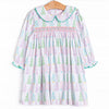 Pastel Pines Smocked Dress, Pink