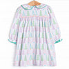 Pastel Pines Smocked Dress, Pink