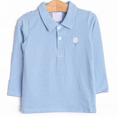 Tee'd Up Embroidered Polo, Blue