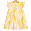 Summer Skies Applique Dress, Yellow