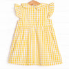 Summer Skies Applique Dress, Yellow