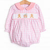 Ginger Snap Season Smocked Bubble, Pink