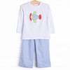 In the Sky Applique Pant Set, Blue