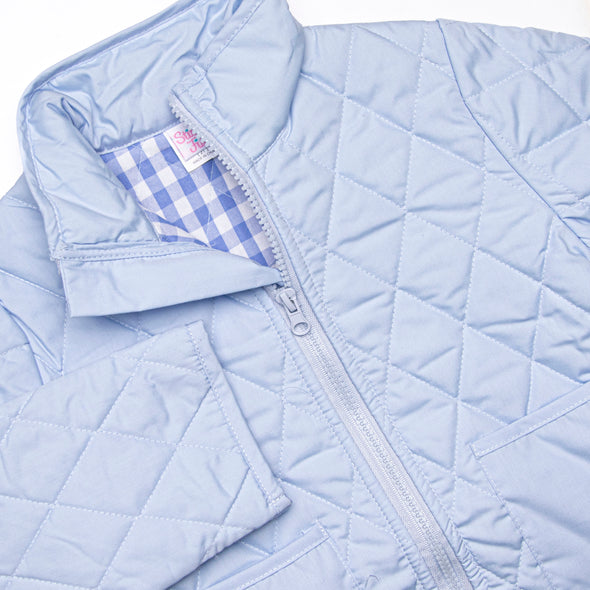 Quilted Coat, Blue