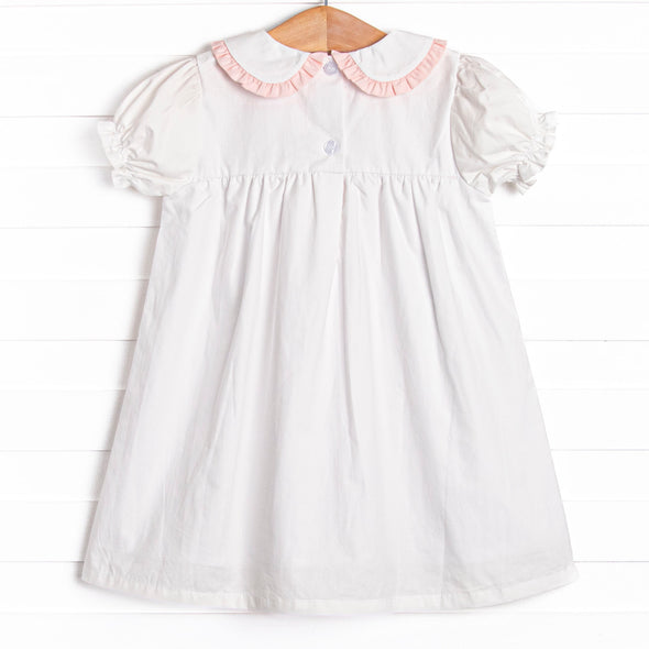 Spruce Up the Holidays Embroidered Dress, White