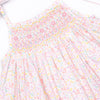 Watercolor Wallflowers Smocked Bubble, Pink