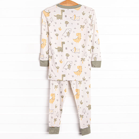 Land Before Bedtime Bamboo Pajama Set, Green