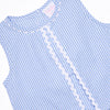 Spelling Bee Sweetie Applique Dress, Blue Gingham