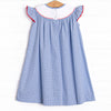 My First Day Smocked Bishop Dress, Blue