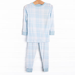 Pajama Plaid Bamboo Pajama Set, Blue