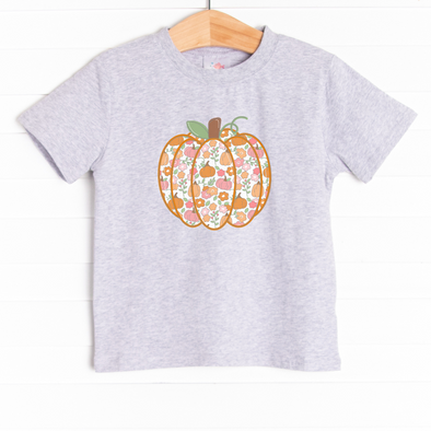 Floral Print Pumpkin Graphic Tee