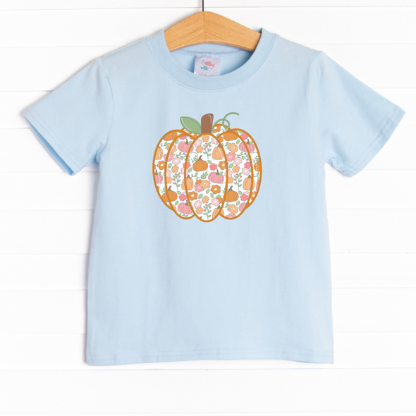 Floral Print Pumpkin Graphic Tee