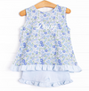 Little Miss Daisy Sleeveless Short Set, Blue