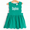 Daphne Dress, Green Corduroy