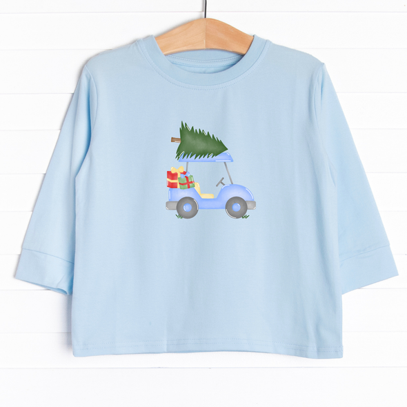 Christmas Cart Ride Long Sleeve Graphic Tee