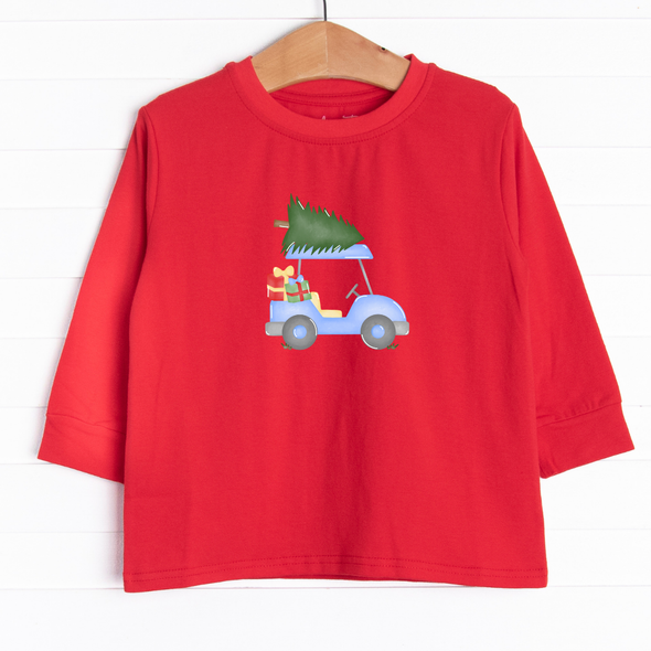 Christmas Cart Ride Long Sleeve Graphic Tee