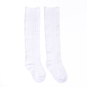 Cable Knit Stocking, White