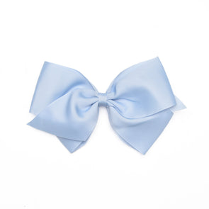 Traditional Grosgrain Hair Bow, Sky Blue