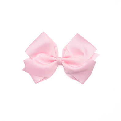 Traditional Grosgrain Hair Bow, Pearl Pink