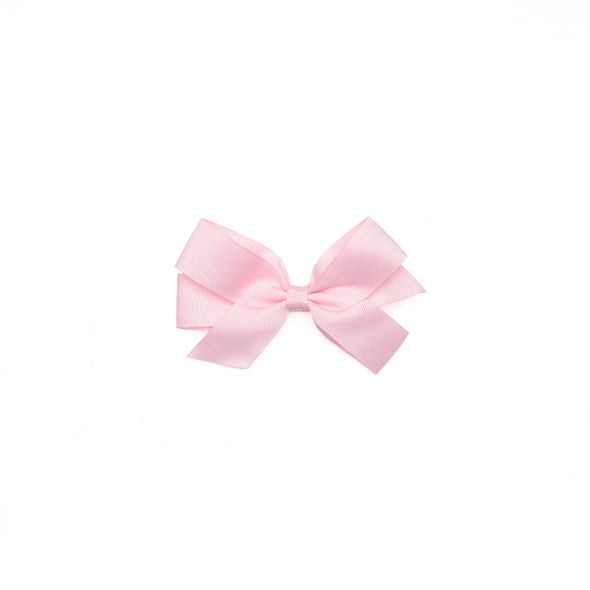 Traditional Grosgrain Hair Bow, Pearl Pink