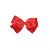 Traditional Grosgrain Hair Bow, Poppy Red