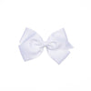 Traditional Grosgrain Hair Bow, Procelain White