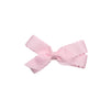 Scalloped Edge Grosgrain Hair Bow, Pearl Pink