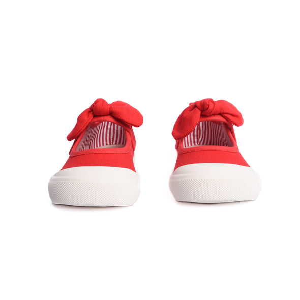 Blythe Bow Strap Canvas Shoes, Red