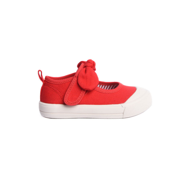 Blythe Bow Strap Canvas Shoes, Red