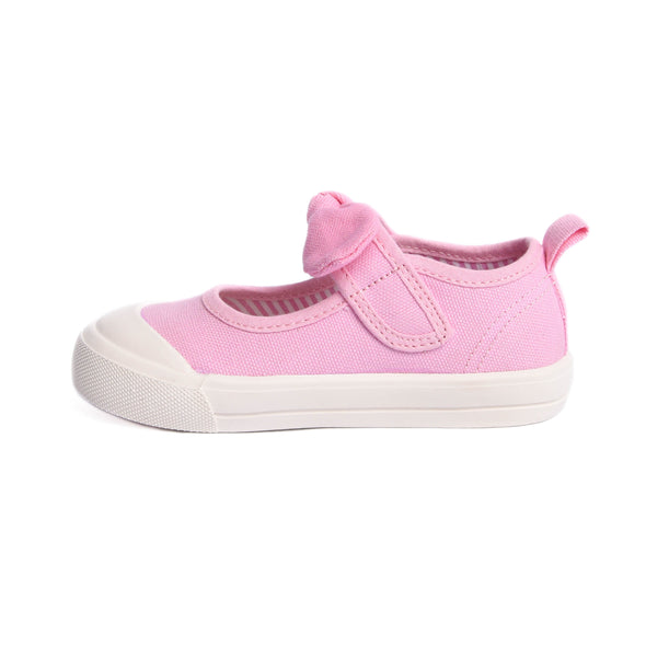 Blythe Bow Strap Canvas Shoes, Pink