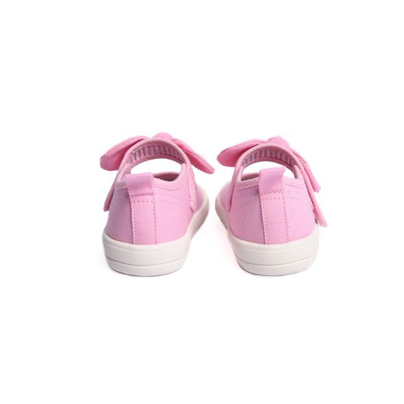 Blythe Bow Strap Canvas Shoes, Pink