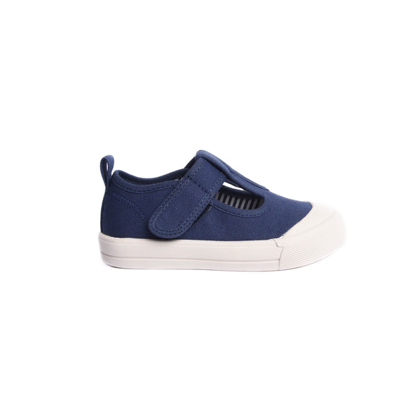 Thomas T-Strap Canvas Shoes, Navy