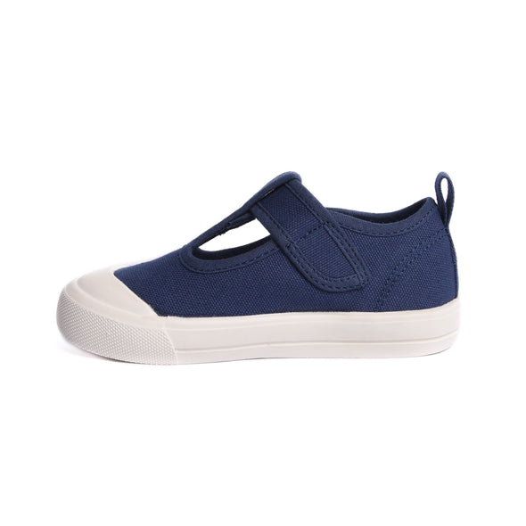 Thomas T-Strap Canvas Shoes, Navy