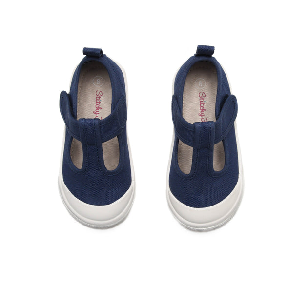 Thomas T-Strap Canvas Shoes, Navy