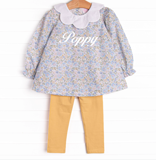 Poppy Fields Legging Set, Yellow