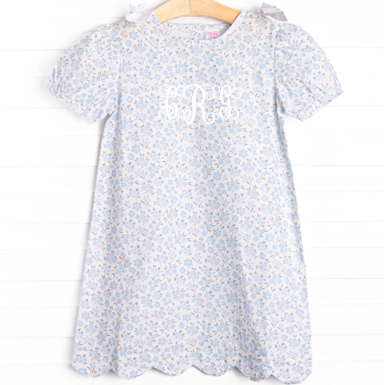 Portofino Petals Dress, Blue