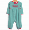 Spearmint Stripes Romper, Green