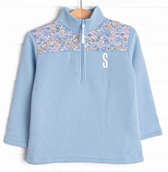 Sawyer Floral Pullover, Blue