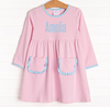 Amelia Dress, Pink Stripe