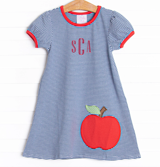 Sweet to the Core Applique Dress, Navy