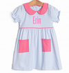 Erin Pocket Dress, Blue Stripe