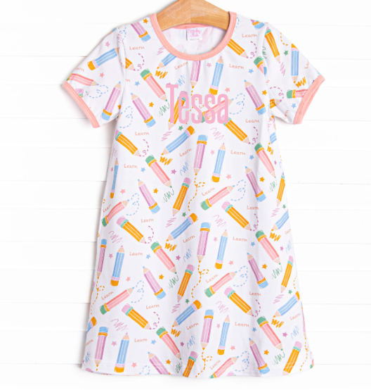 Daydream Doodles Dress, Pink