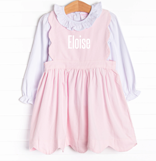 Eloise Dress Set, Pink Corduroy