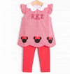 Dream Come True Applique Legging Set, Red