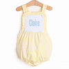 Claire Ruffle Sunsuit, Yellow Stripe