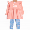 Grace Garden Legging Set, Blue