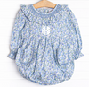 Primrose Proper Smocked Bubble, Blue