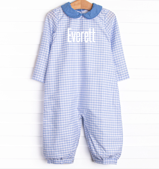 Everett Long Romper, Blue