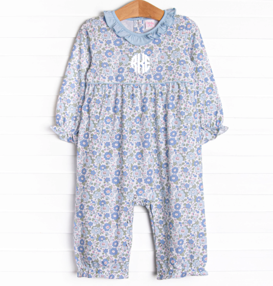 Bellflower Beauty Romper, Blue